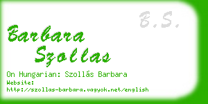 barbara szollas business card